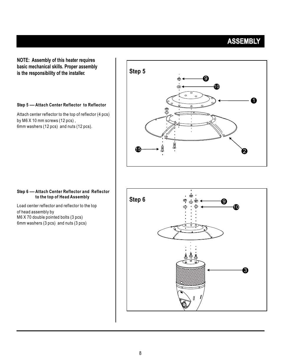 Assembly | Napoleon Grills PTH38PSS User Manual | Page 8 / 15