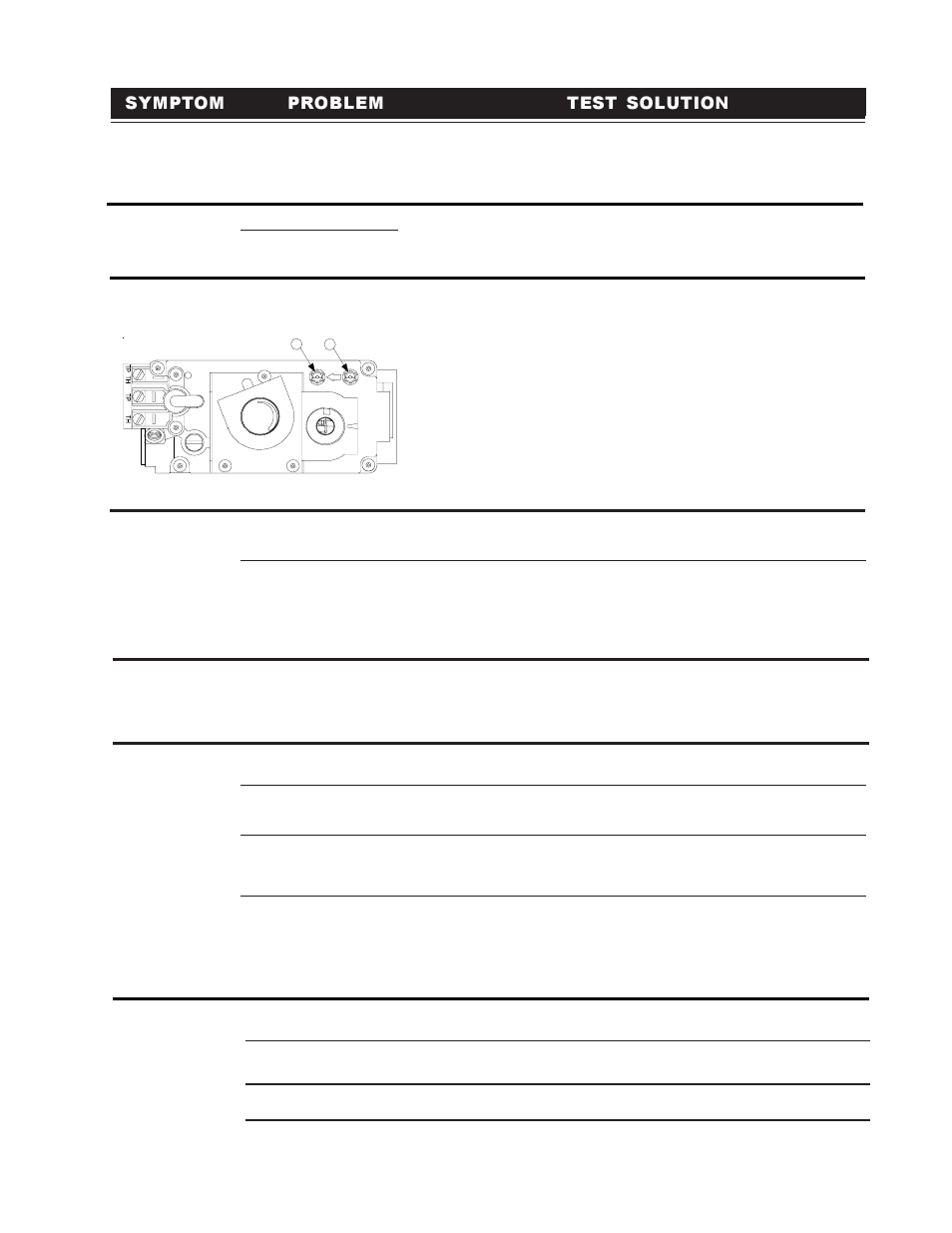 Symptom problem test solution | Napoleon Fireplaces GVF36 User Manual | Page 19 / 20