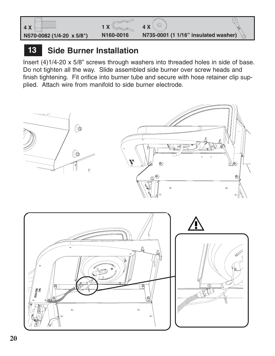 Side burner installation | Napoleon Grills MIRAGE 730 User Manual | Page 20 / 32