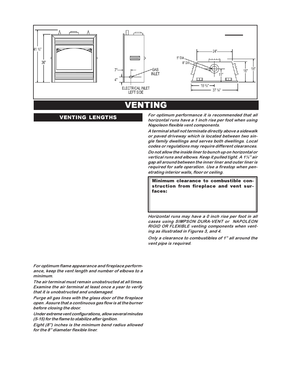 Venting | Napoleon Fireplaces BGD38PT User Manual | Page 5 / 28
