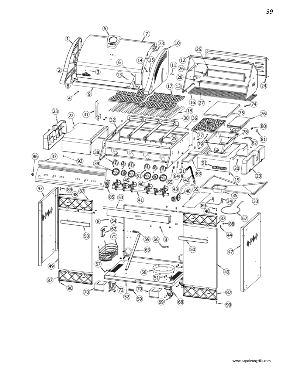 Napoleon Grills LD485RSIB User Manual | Page 39 / 40