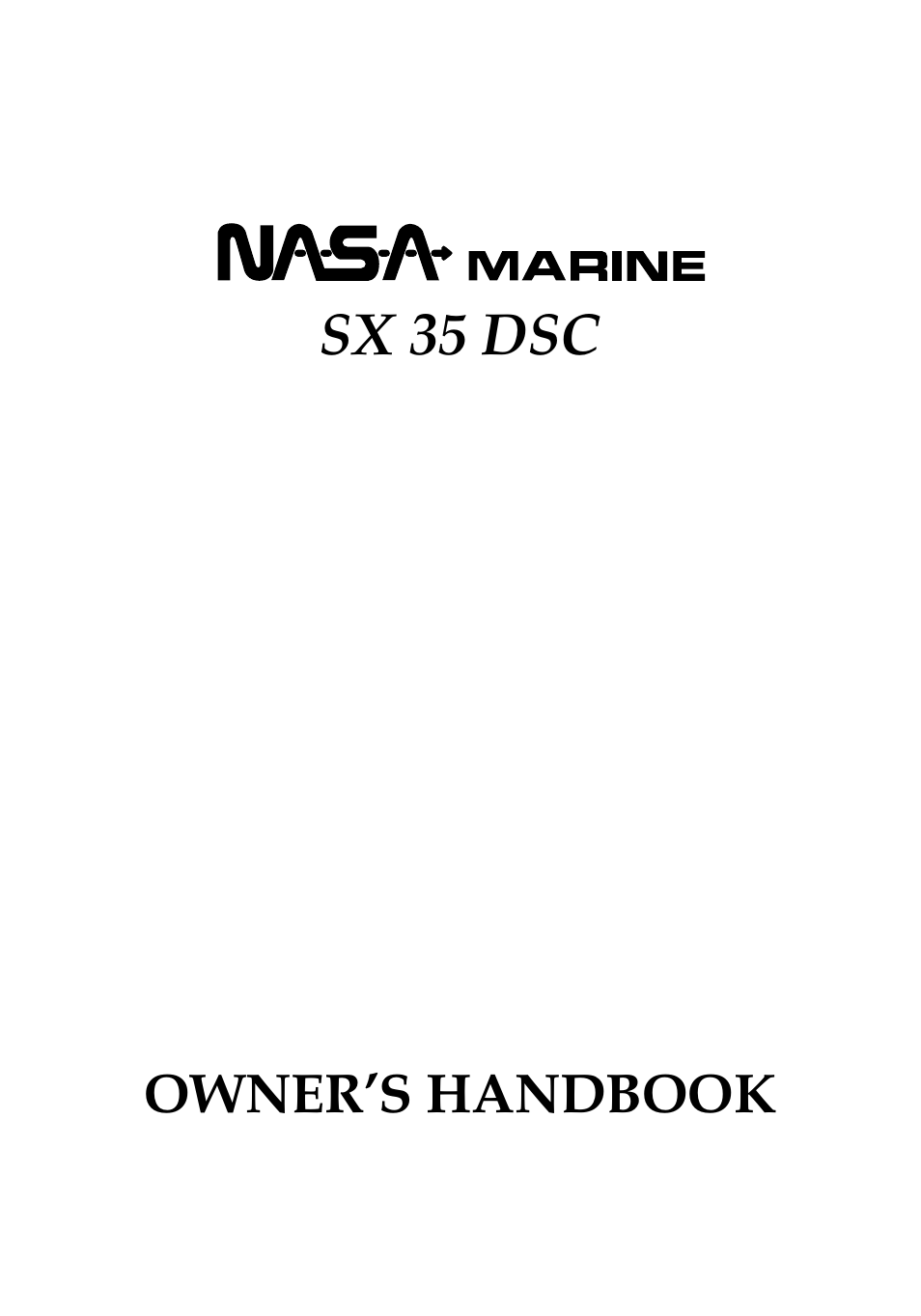 NASA SX 35 DSC User Manual | 58 pages