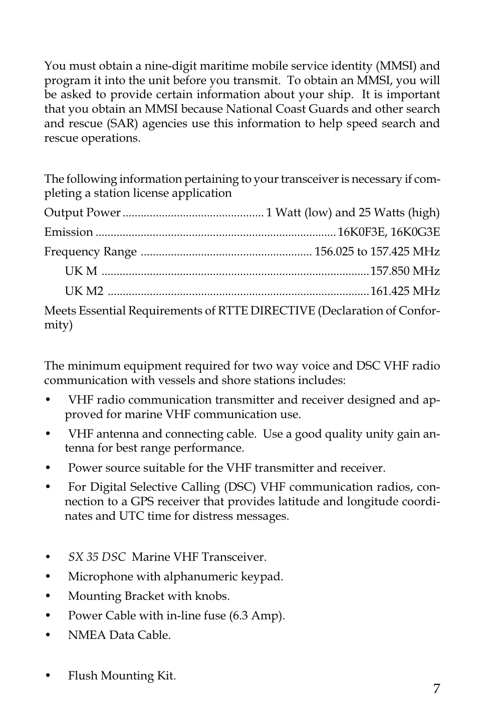 NASA SX 35 DSC User Manual | Page 9 / 58