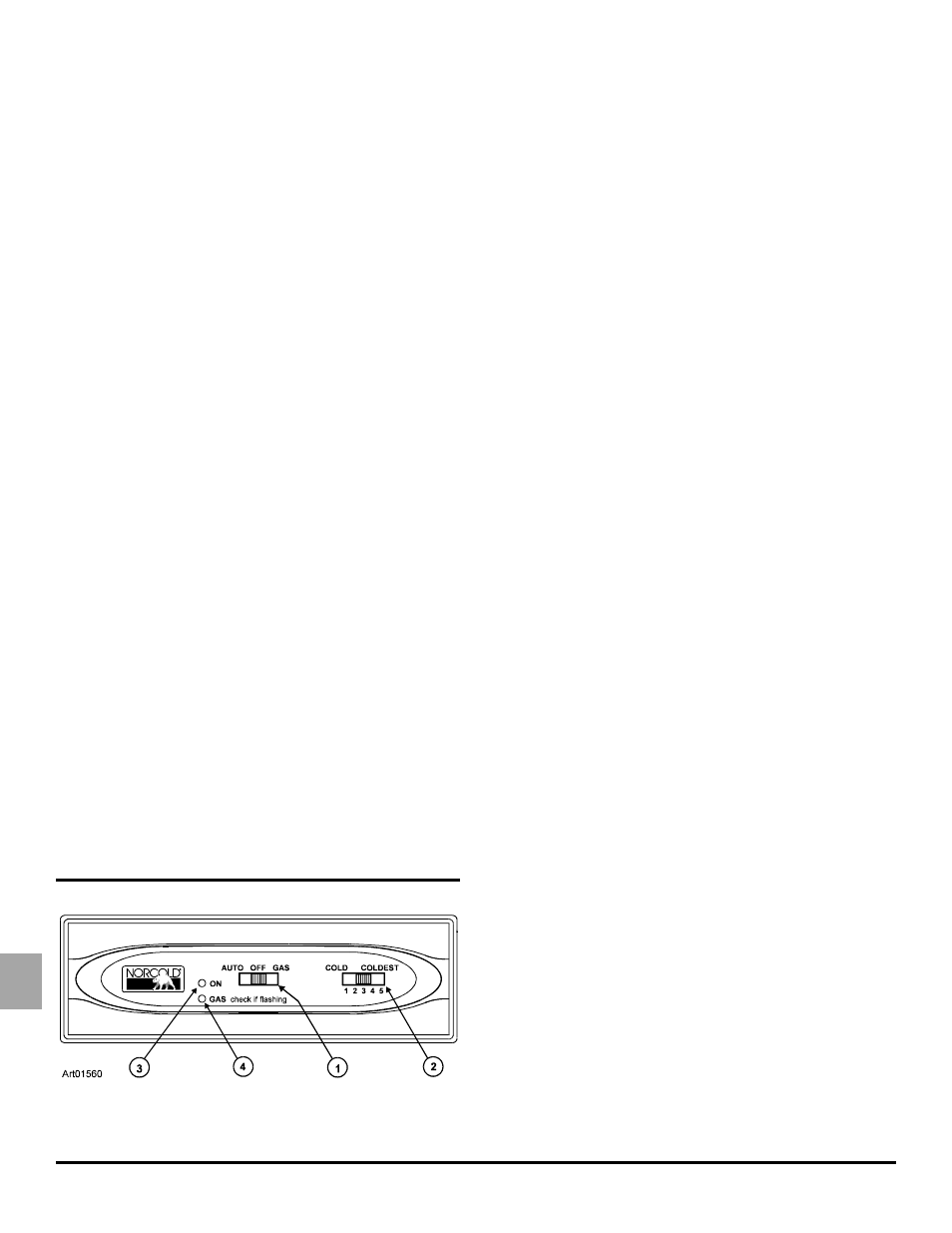 Temperature control system, Backup operating system, Operating the refrigerator controls | Control panel, Automatic mode operation, Removing air from the propane gas supply lines | Norcold N81X User Manual | Page 6 / 14