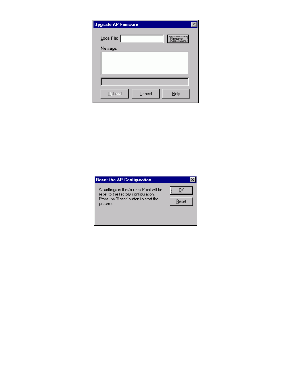 Reset ap configuration, Manage apms host table | NDC comm NWH650 User Manual | Page 29 / 61