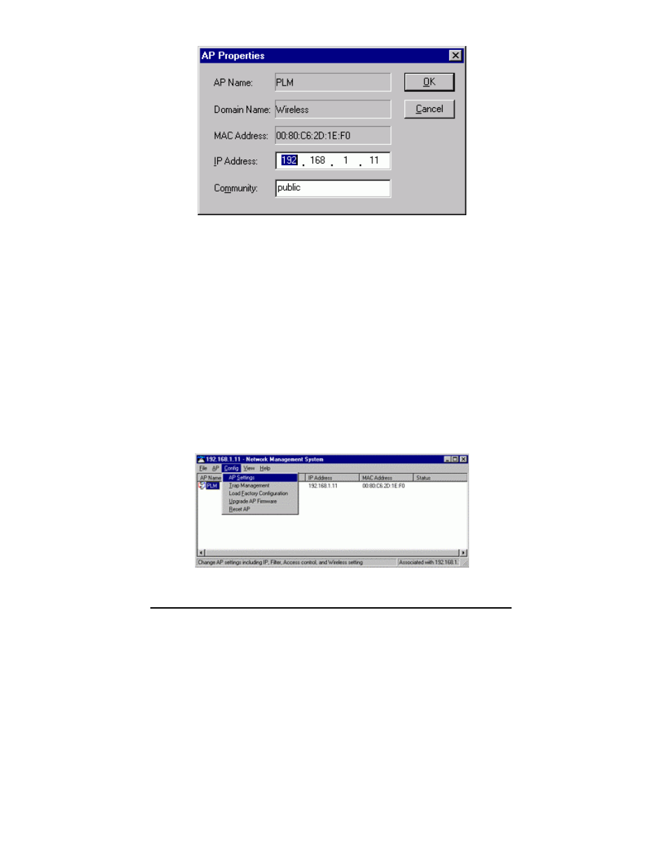 Managing configurations, Config | NDC comm NWH650 User Manual | Page 33 / 61