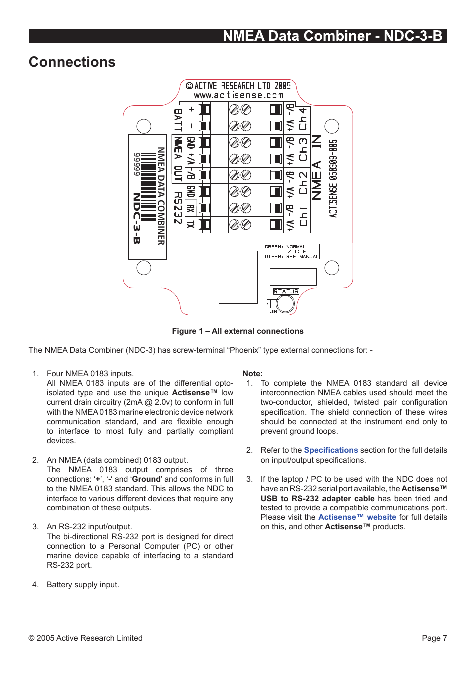 Connections | NDC comm NDC-3 User Manual | Page 7 / 12