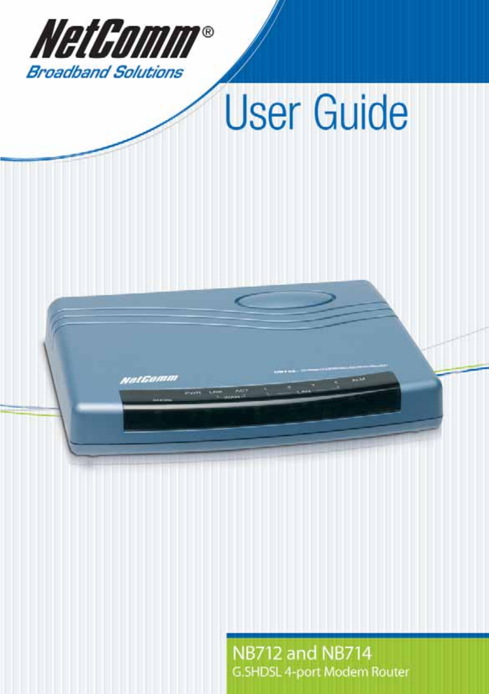 NetComm G.SHDSL 4-port Security Modem Routers NB712 User Manual | 117 pages