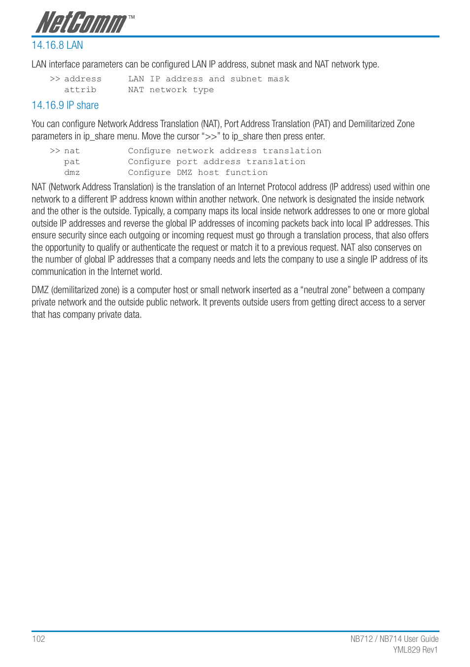 NetComm G.SHDSL 4-port Security Modem Routers NB712 User Manual | Page 102 / 117