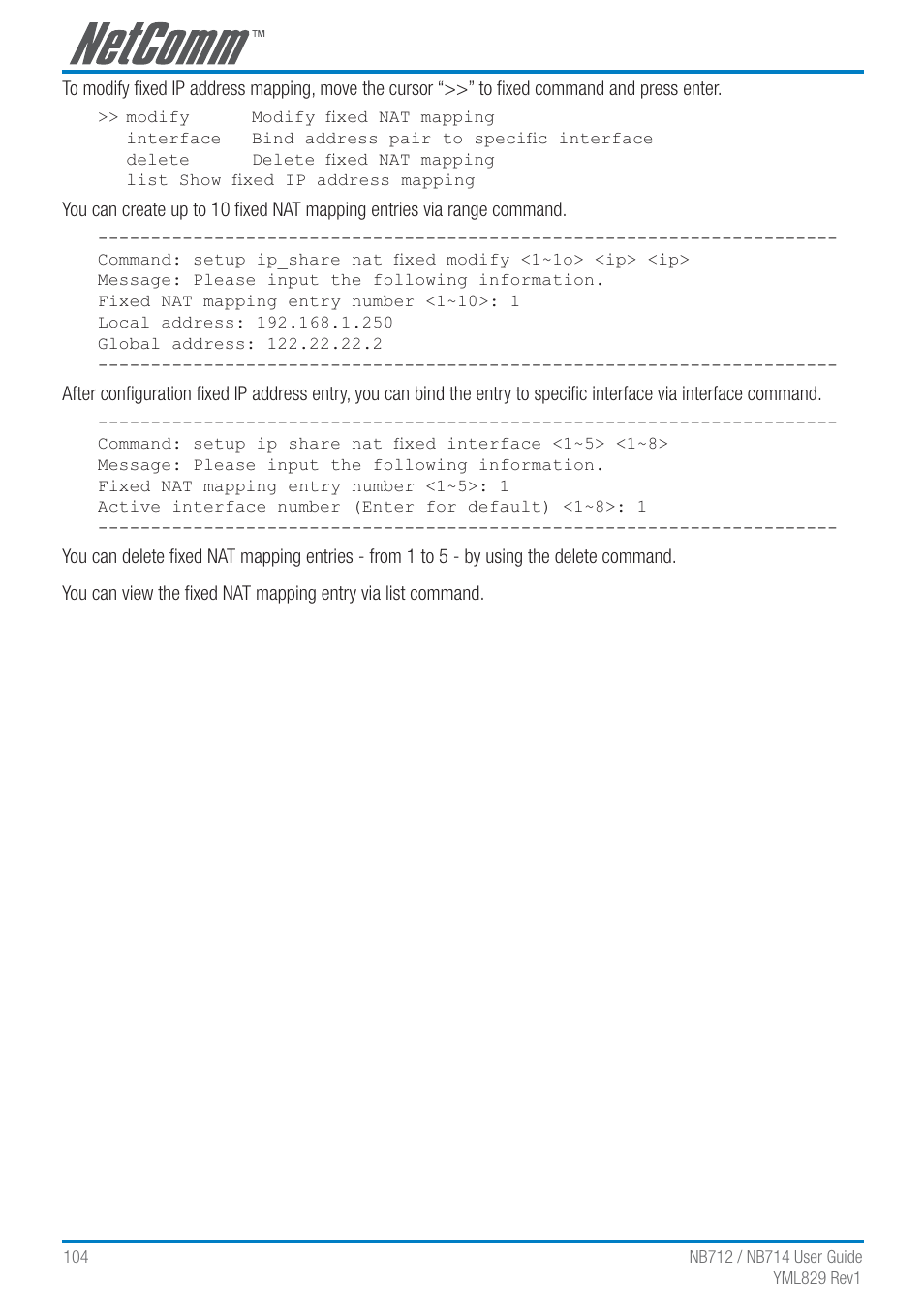 NetComm G.SHDSL 4-port Security Modem Routers NB712 User Manual | Page 104 / 117