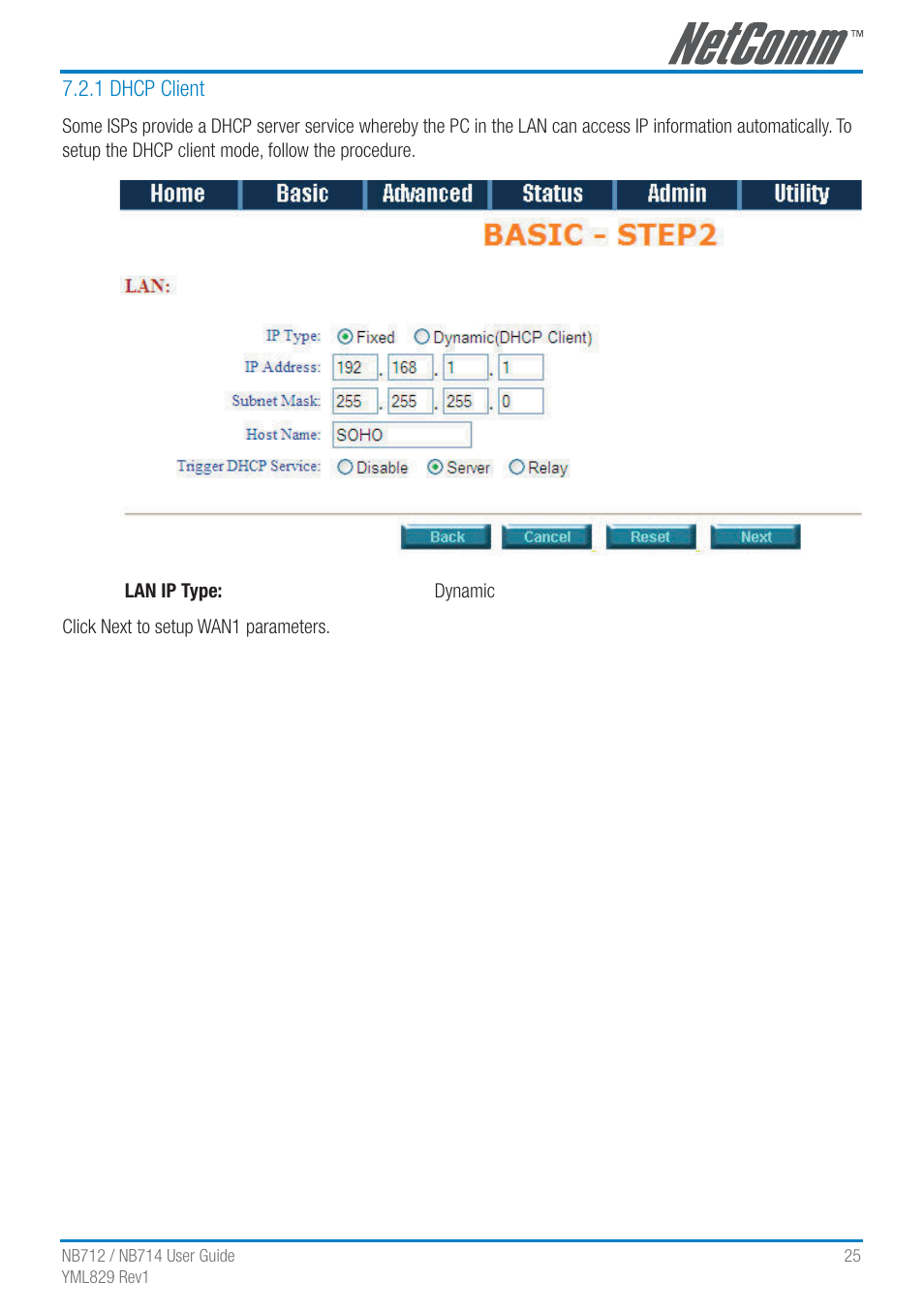 NetComm G.SHDSL 4-port Security Modem Routers NB712 User Manual | Page 25 / 117