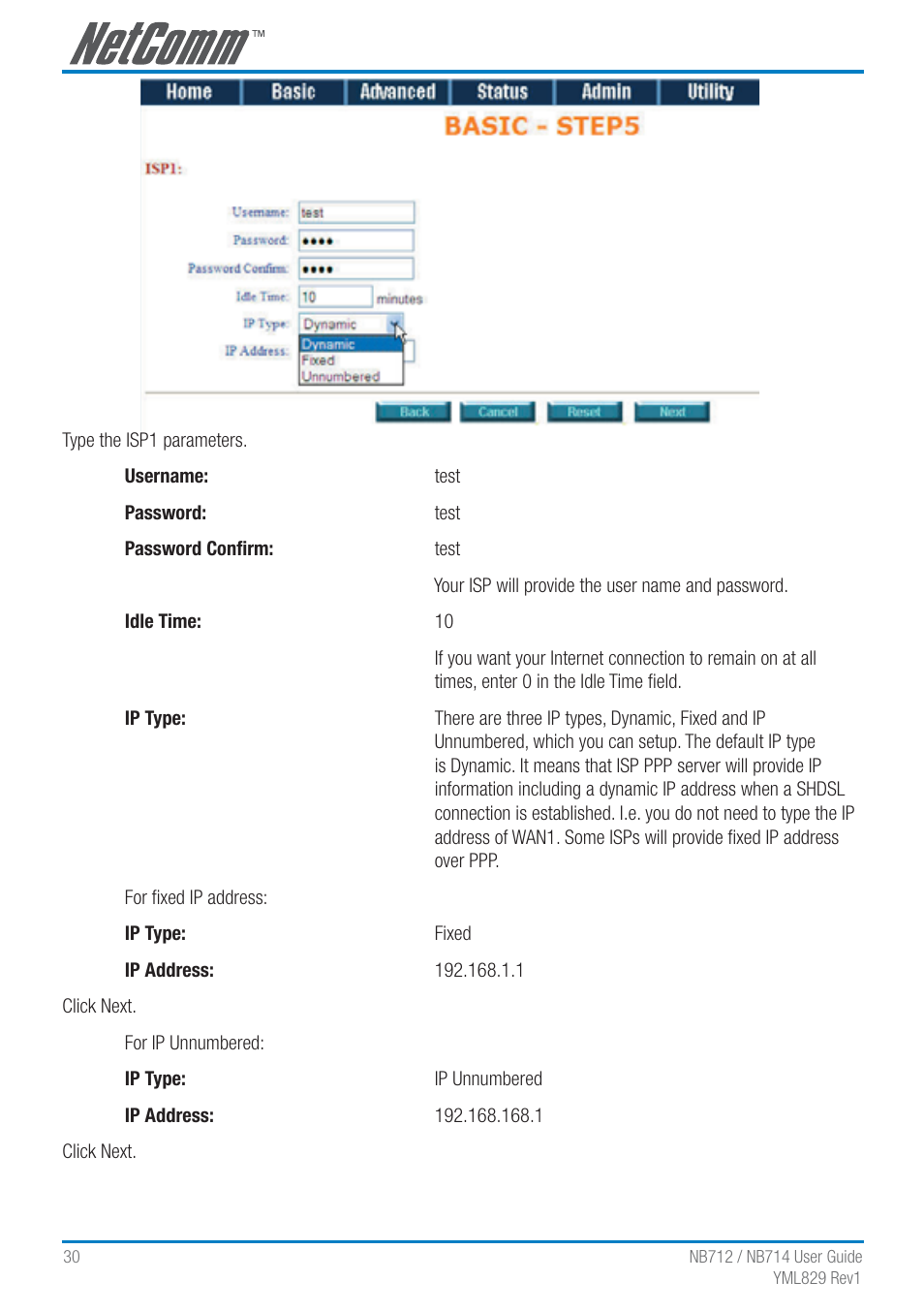 NetComm G.SHDSL 4-port Security Modem Routers NB712 User Manual | Page 30 / 117