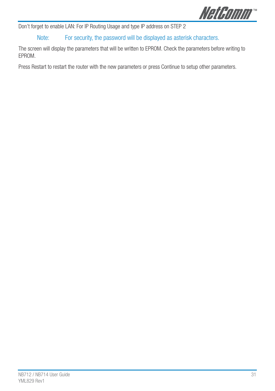 NetComm G.SHDSL 4-port Security Modem Routers NB712 User Manual | Page 31 / 117