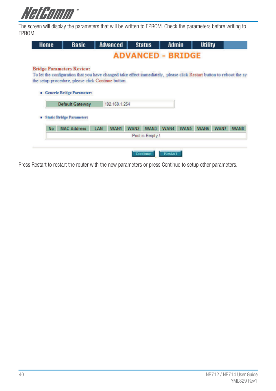 NetComm G.SHDSL 4-port Security Modem Routers NB712 User Manual | Page 40 / 117