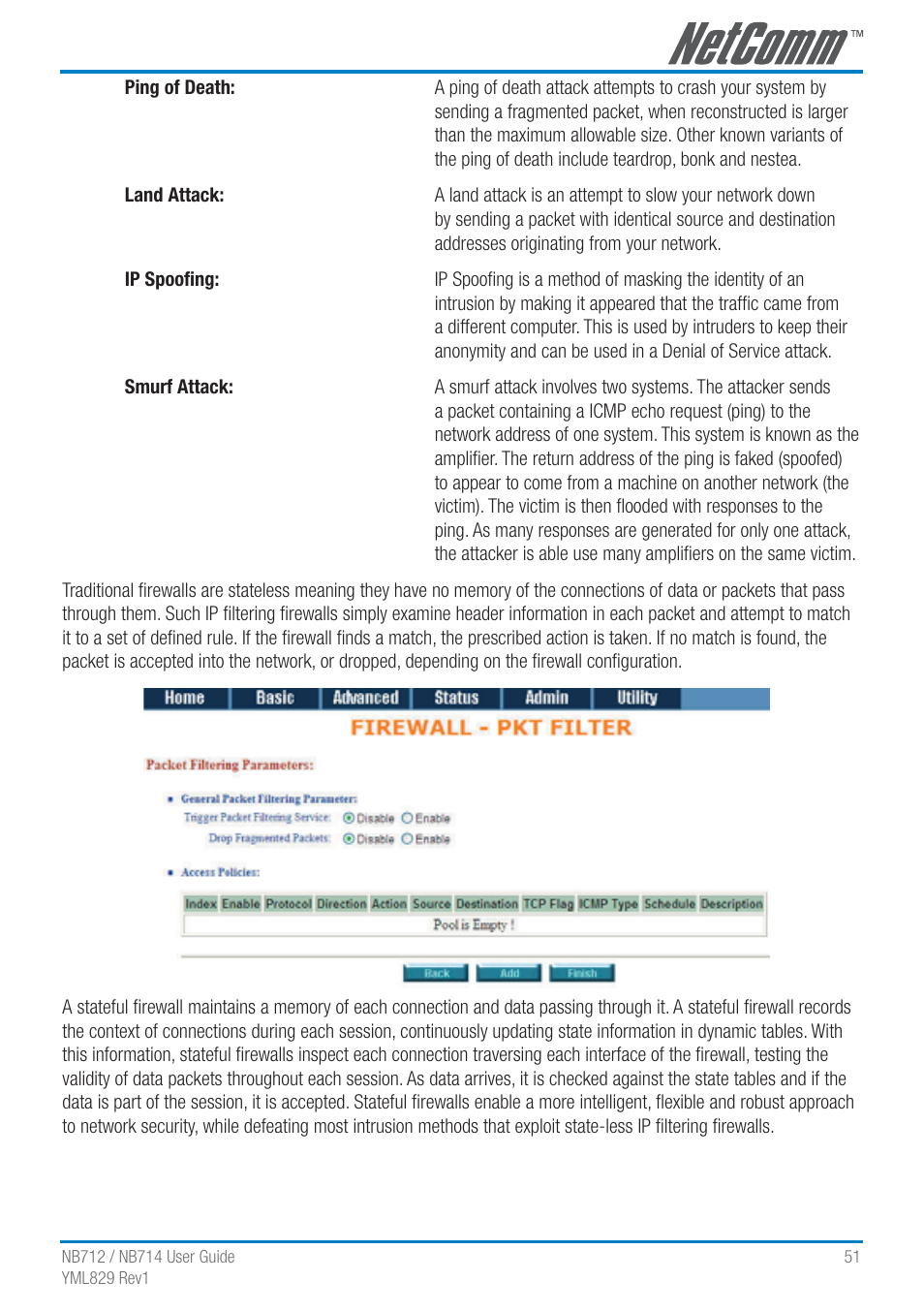 NetComm G.SHDSL 4-port Security Modem Routers NB712 User Manual | Page 51 / 117