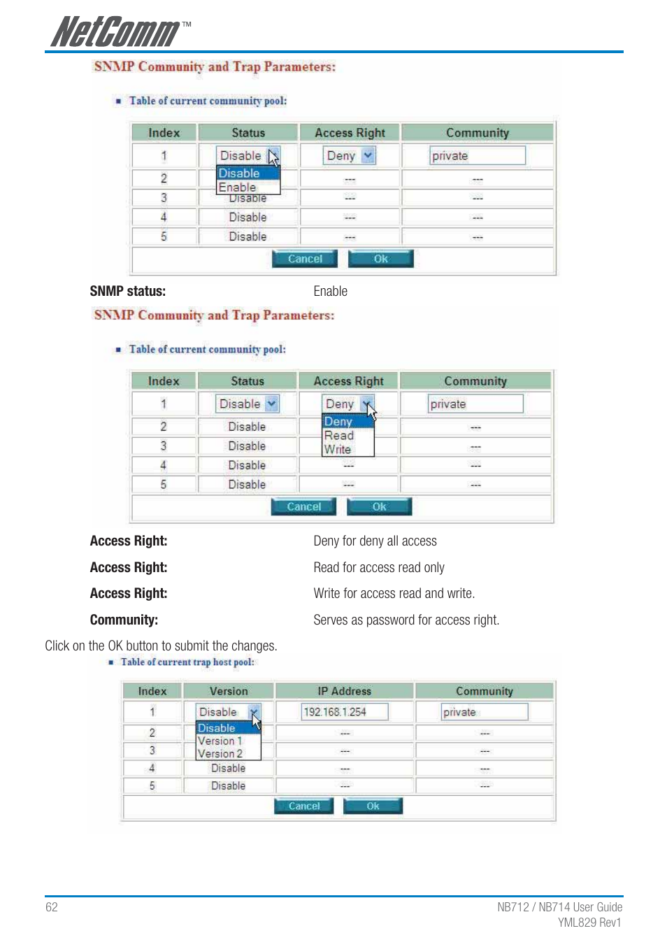 NetComm G.SHDSL 4-port Security Modem Routers NB712 User Manual | Page 62 / 117