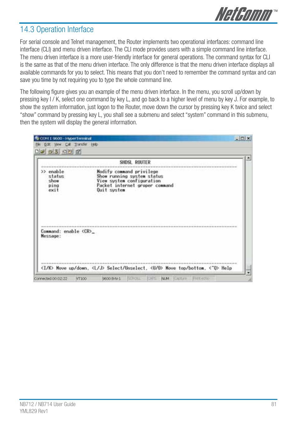 3 operation interface | NetComm G.SHDSL 4-port Security Modem Routers NB712 User Manual | Page 81 / 117