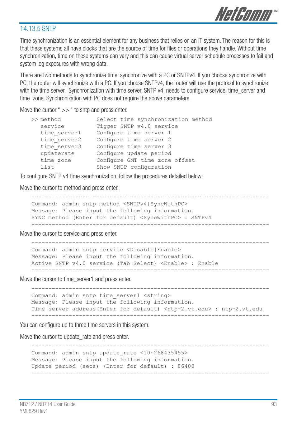5 sntp | NetComm G.SHDSL 4-port Security Modem Routers NB712 User Manual | Page 93 / 117