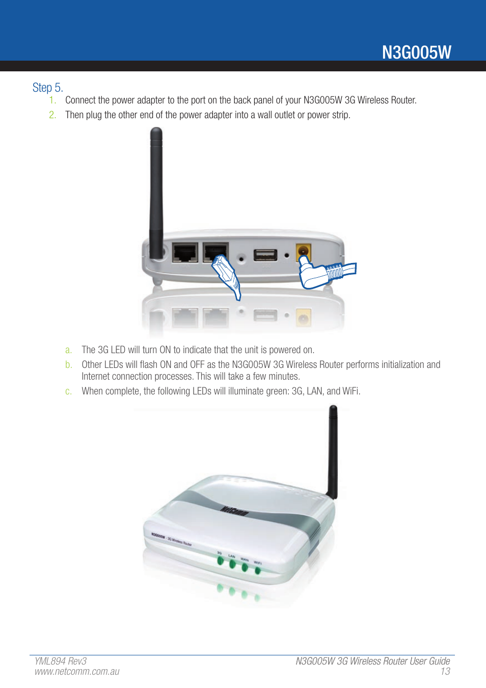 N3g005w | NetComm 3G Wireless Router User N3G005W User Manual | Page 13 / 80