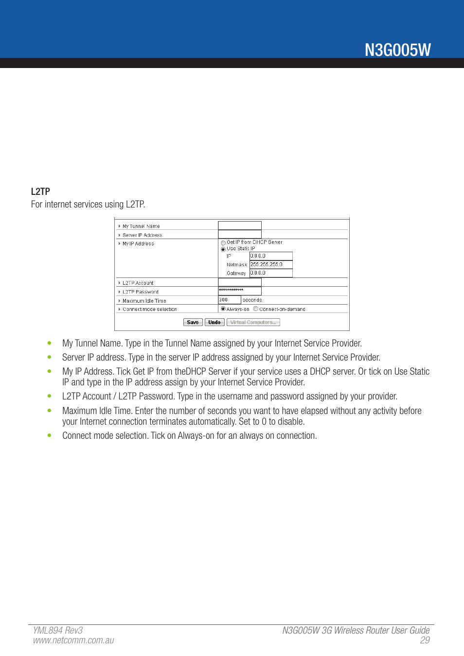 N3g005w | NetComm 3G Wireless Router User N3G005W User Manual | Page 29 / 80