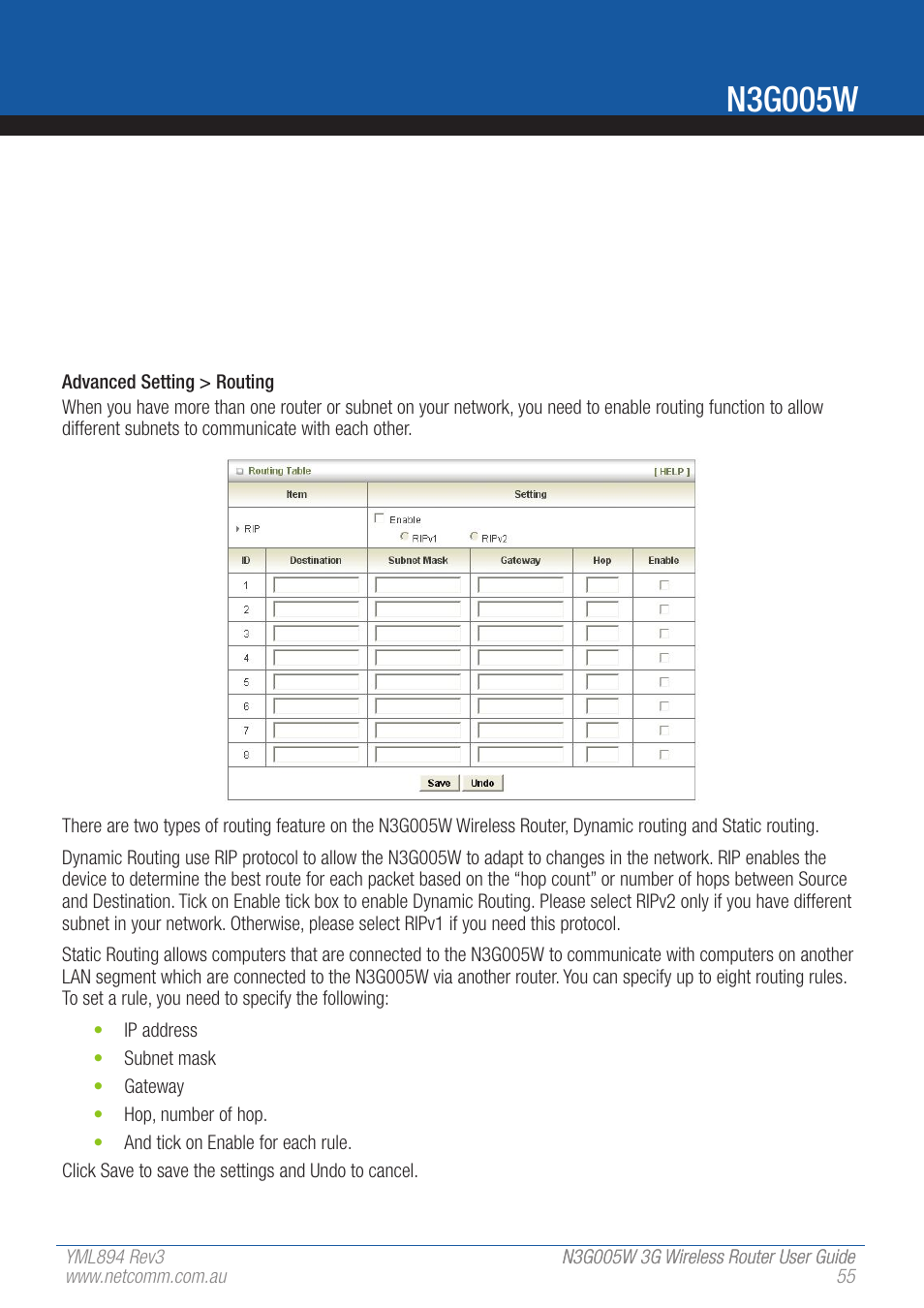 N3g005w | NetComm 3G Wireless Router User N3G005W User Manual | Page 55 / 80