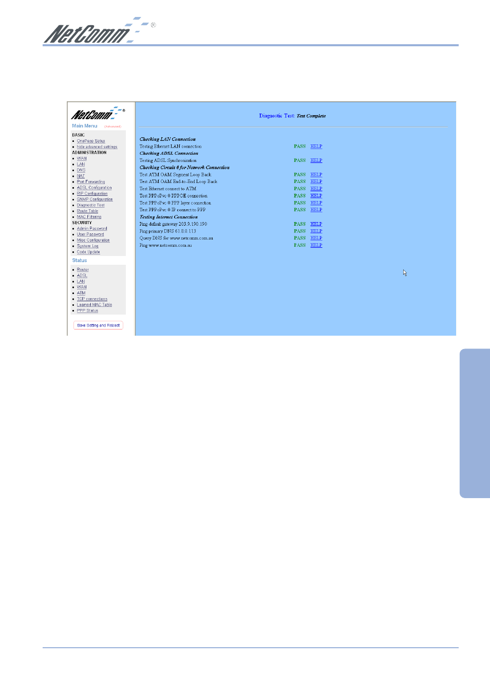Advanced | NetComm NB1300 Plus 4W User Manual | Page 51 / 84