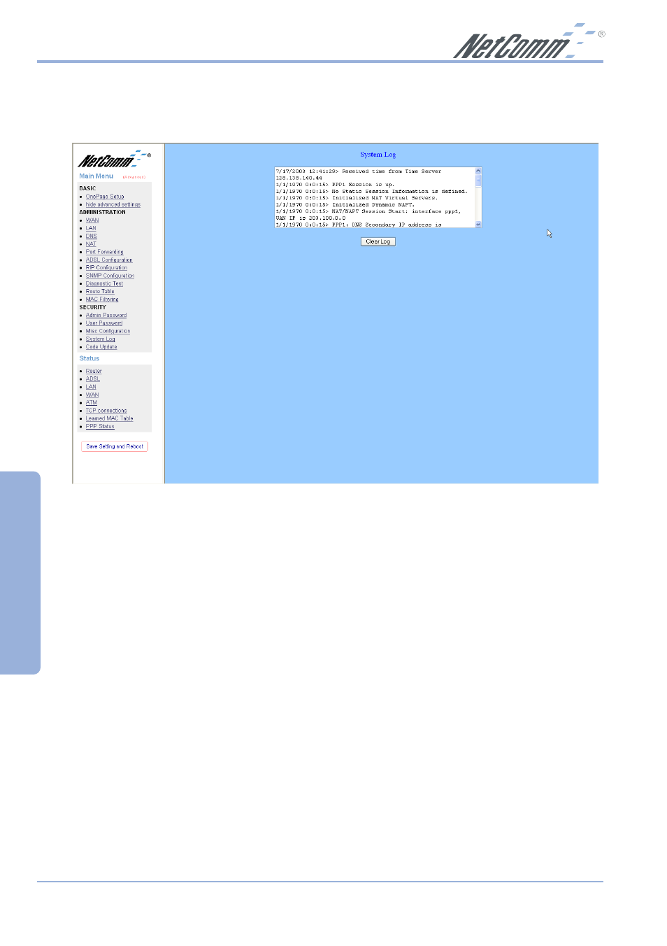 Advanced | NetComm NB1300 Plus 4W User Manual | Page 58 / 84