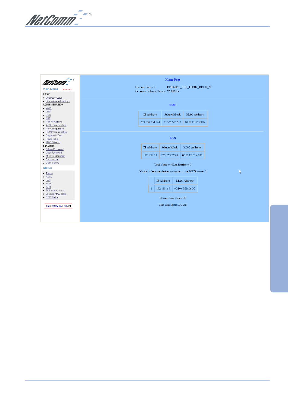 Advanced | NetComm NB1300 Plus 4W User Manual | Page 61 / 84