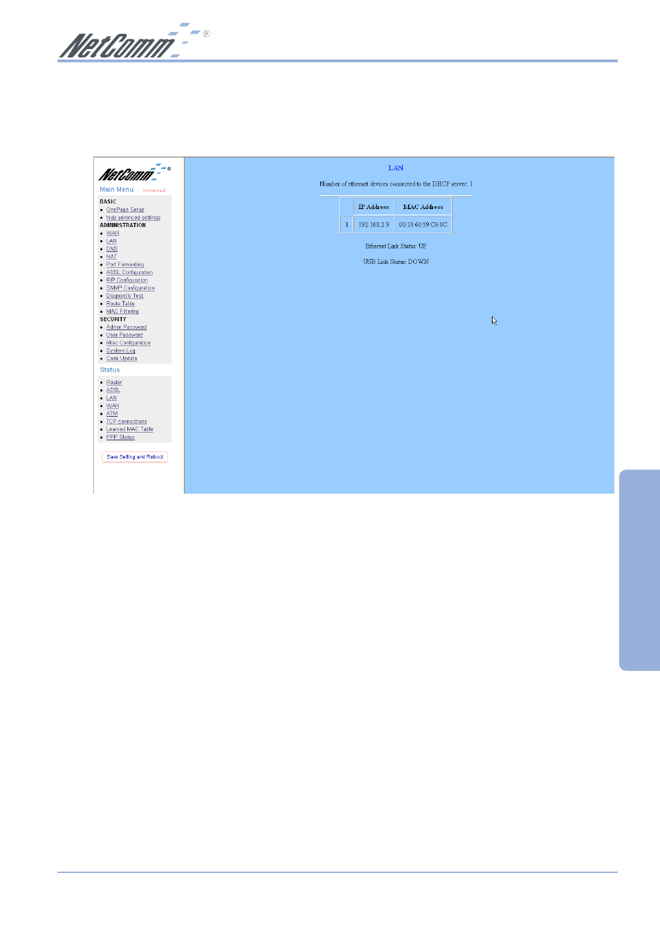 Advanced | NetComm NB1300 Plus 4W User Manual | Page 63 / 84