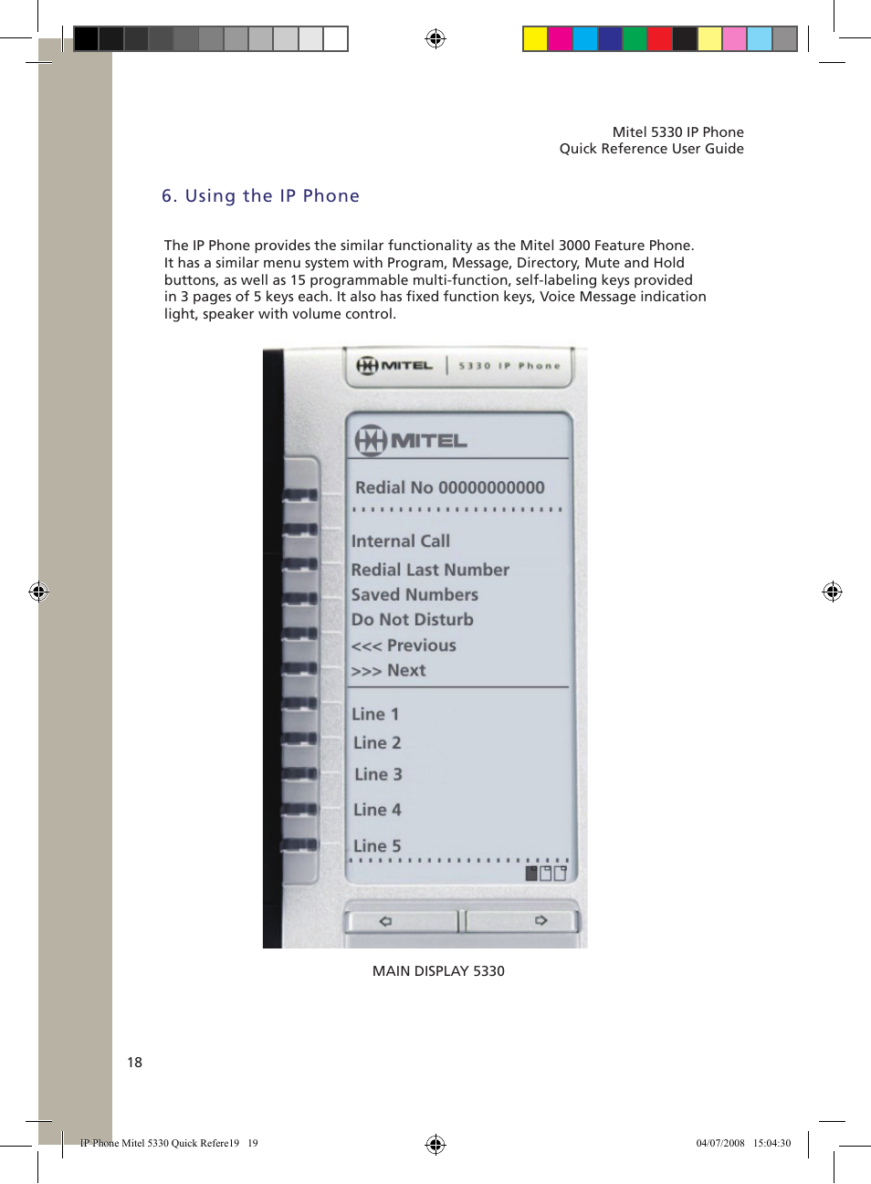 Using the ip phone | NetComm 5330 User Manual | Page 19 / 29