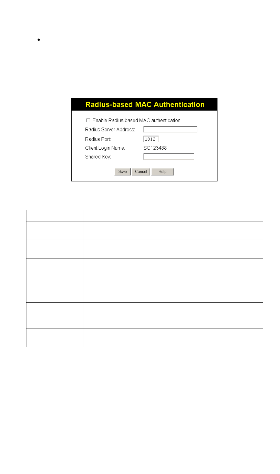 Data - radius-based mac authentication screen | NetComm Wireless Access Point NP720 User Manual | Page 25 / 118