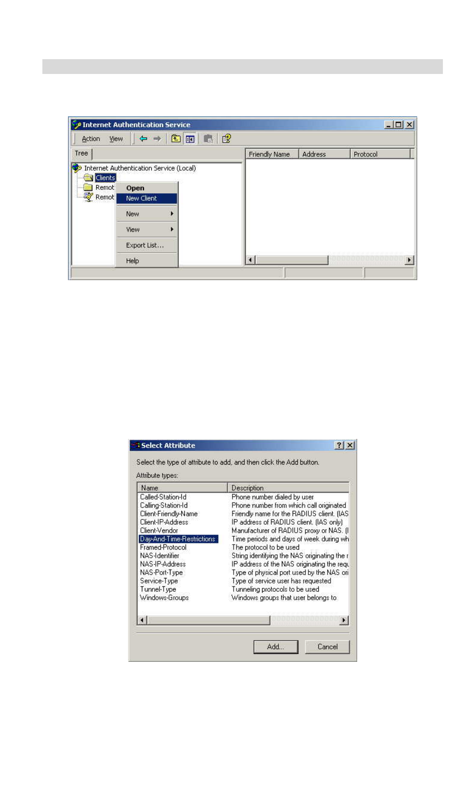 Internet authentication service (radius) setup | NetComm Wireless Access Point NP720 User Manual | Page 58 / 118