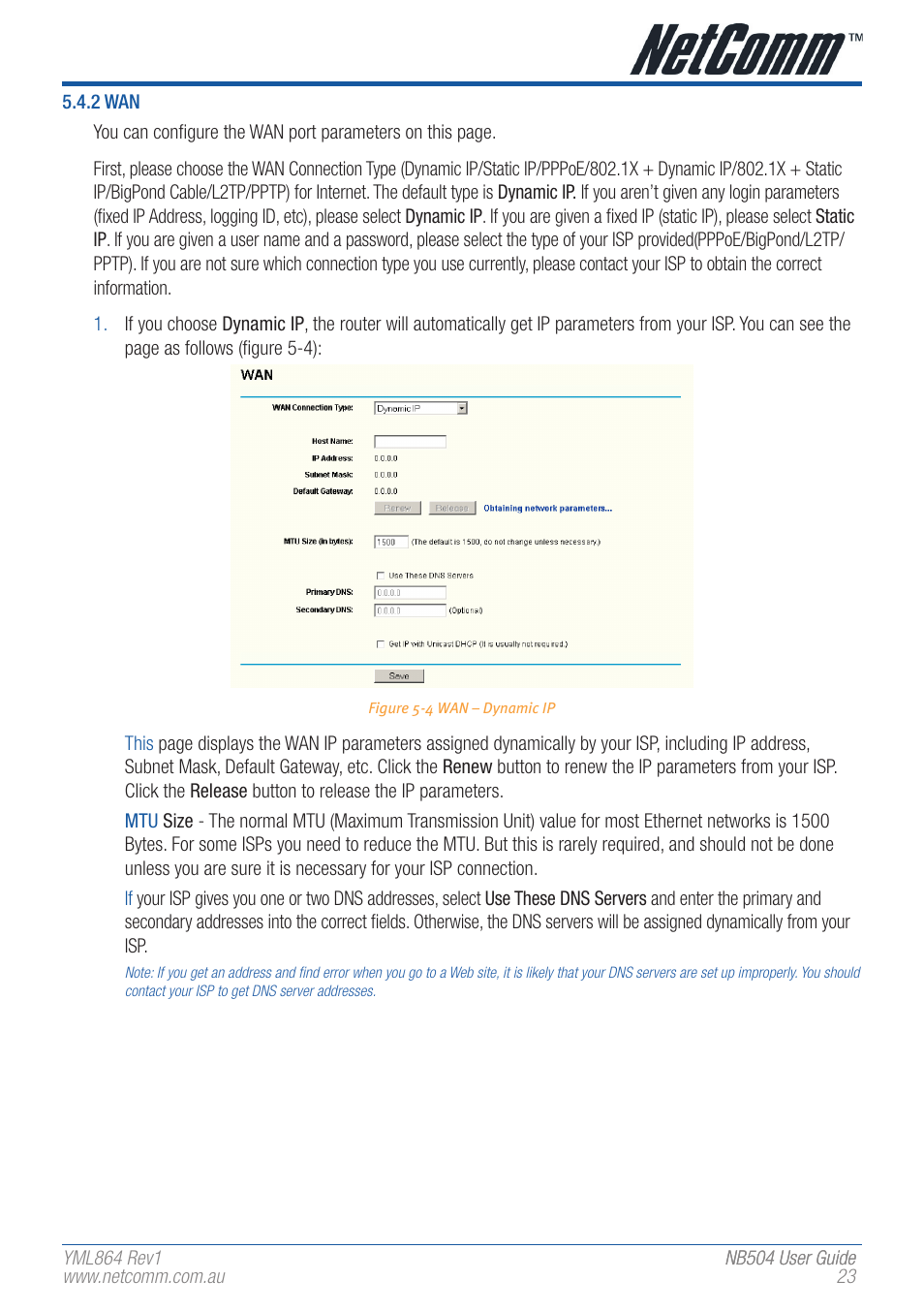 NetComm NB504 User Manual | Page 23 / 92