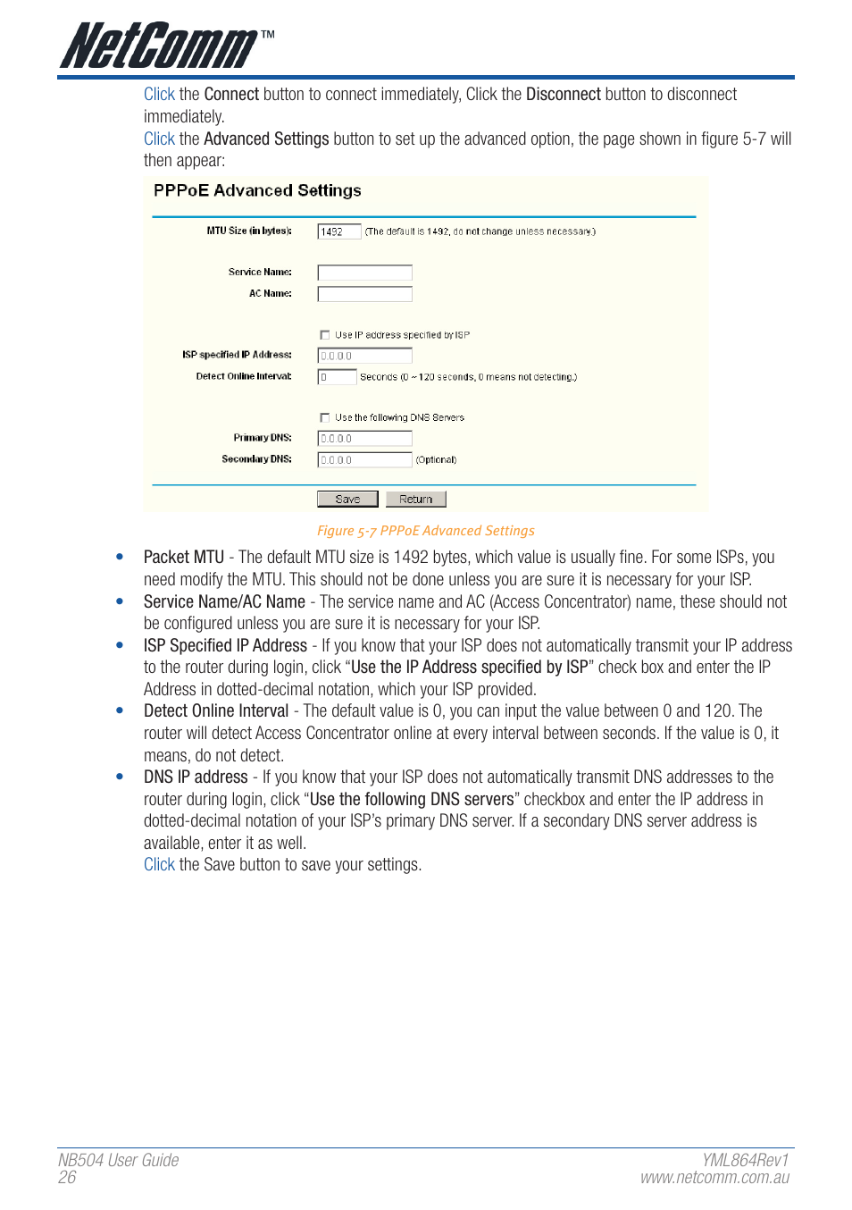 NetComm NB504 User Manual | Page 26 / 92
