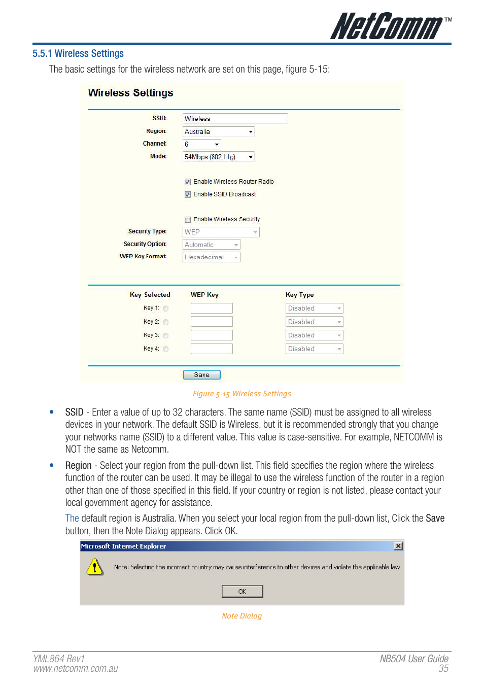 NetComm NB504 User Manual | Page 35 / 92