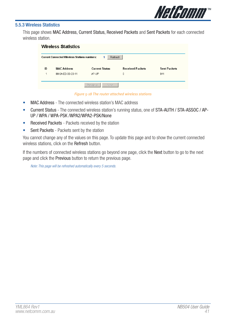 NetComm NB504 User Manual | Page 41 / 92