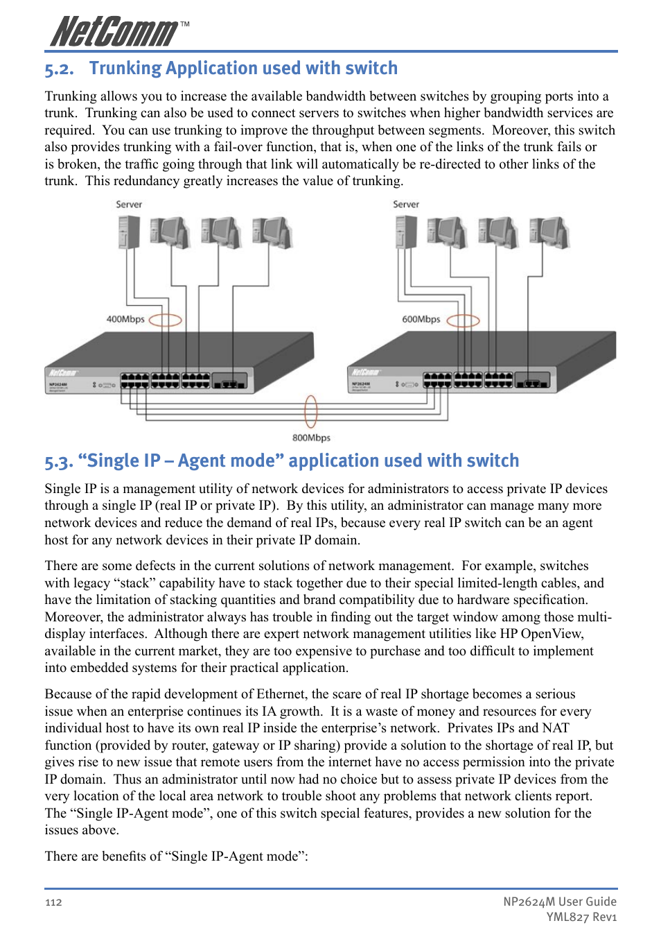 Trunking application used with switch | NetComm NP2624M User Manual | Page 112 / 134