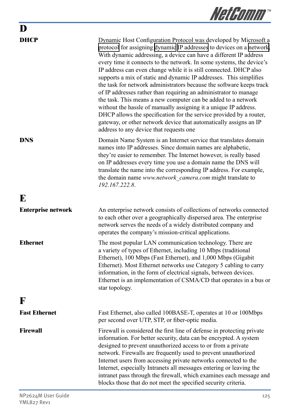 NetComm NP2624M User Manual | Page 125 / 134