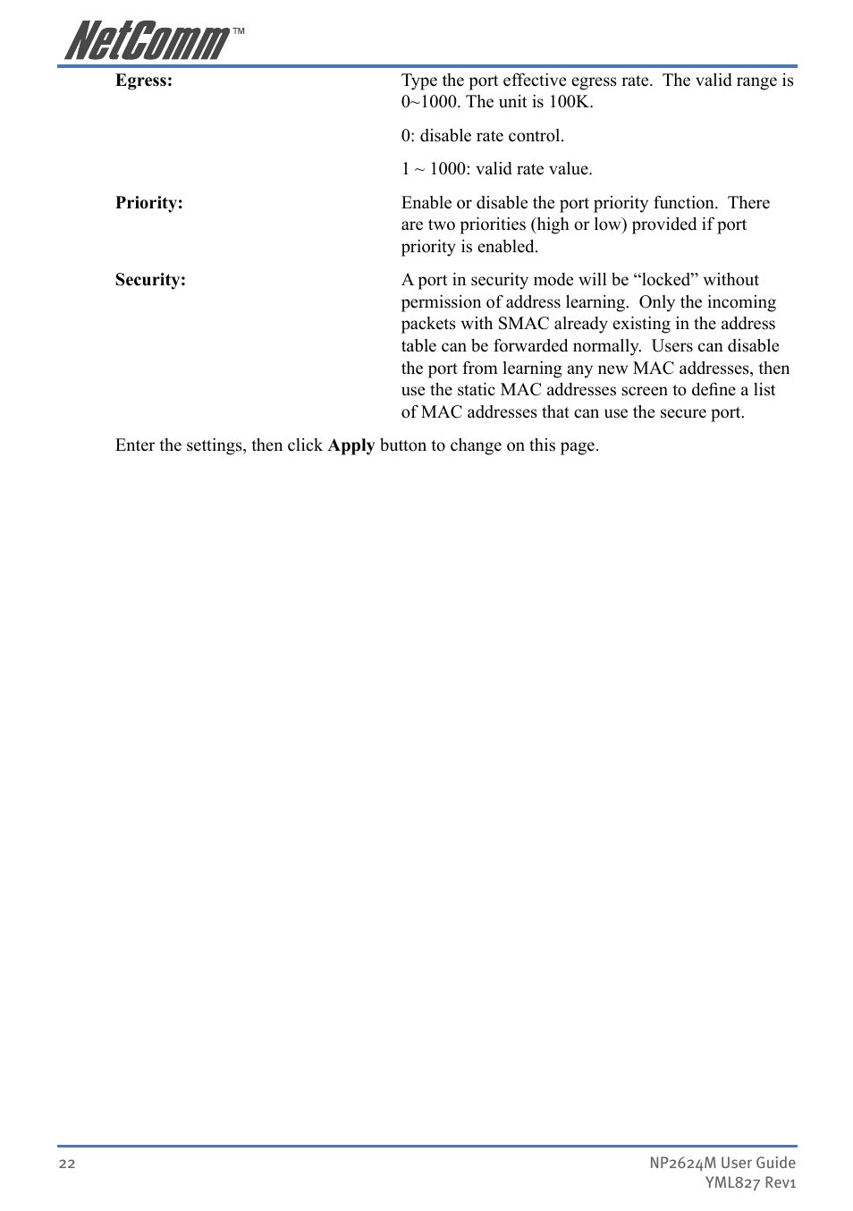 NetComm NP2624M User Manual | Page 22 / 134
