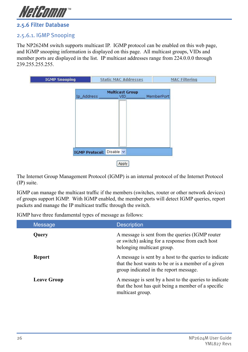 NetComm NP2624M User Manual | Page 26 / 134