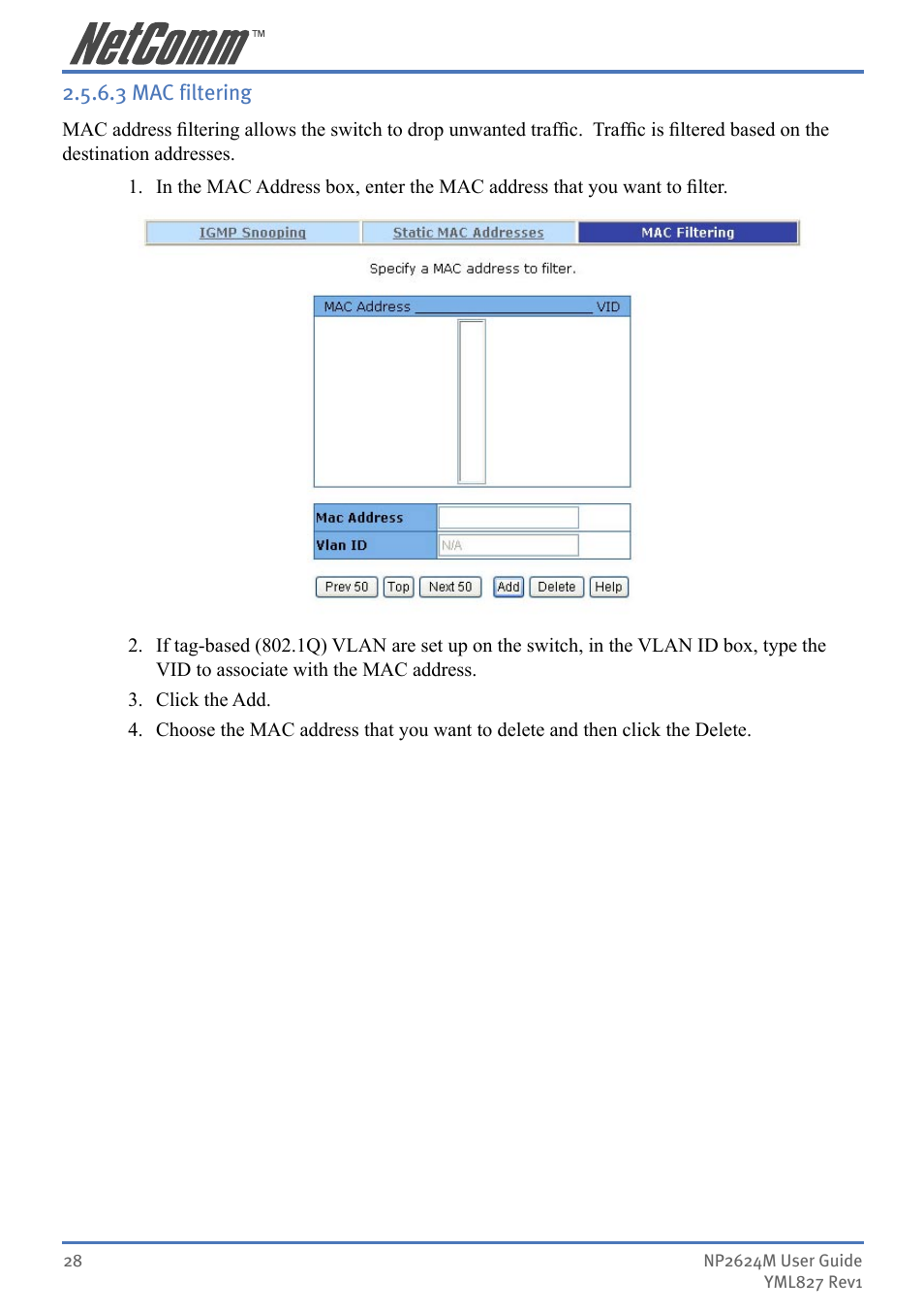 NetComm NP2624M User Manual | Page 28 / 134