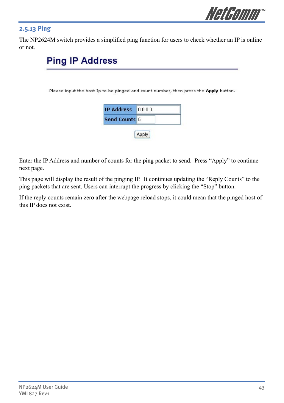 NetComm NP2624M User Manual | Page 43 / 134