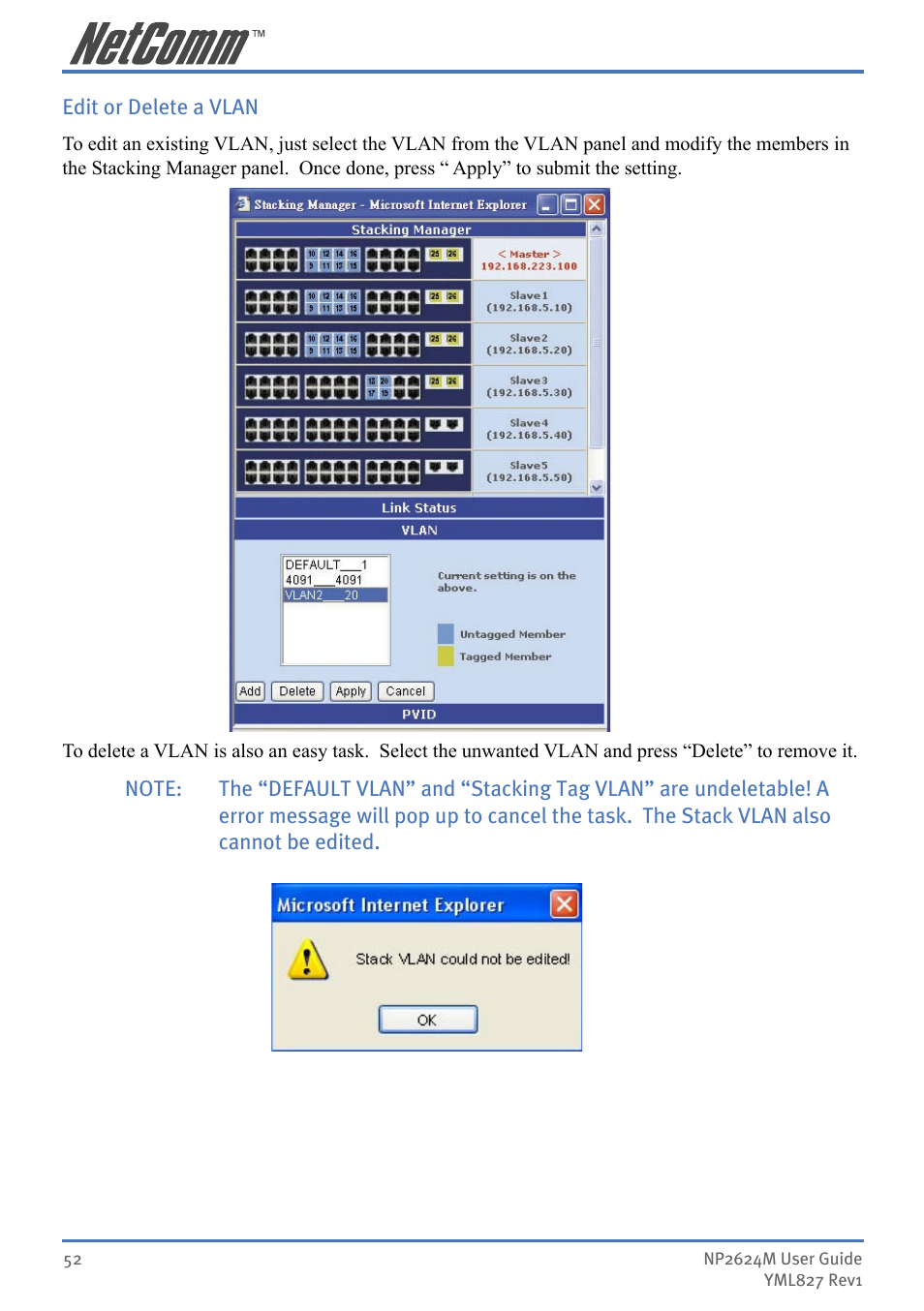 NetComm NP2624M User Manual | Page 52 / 134