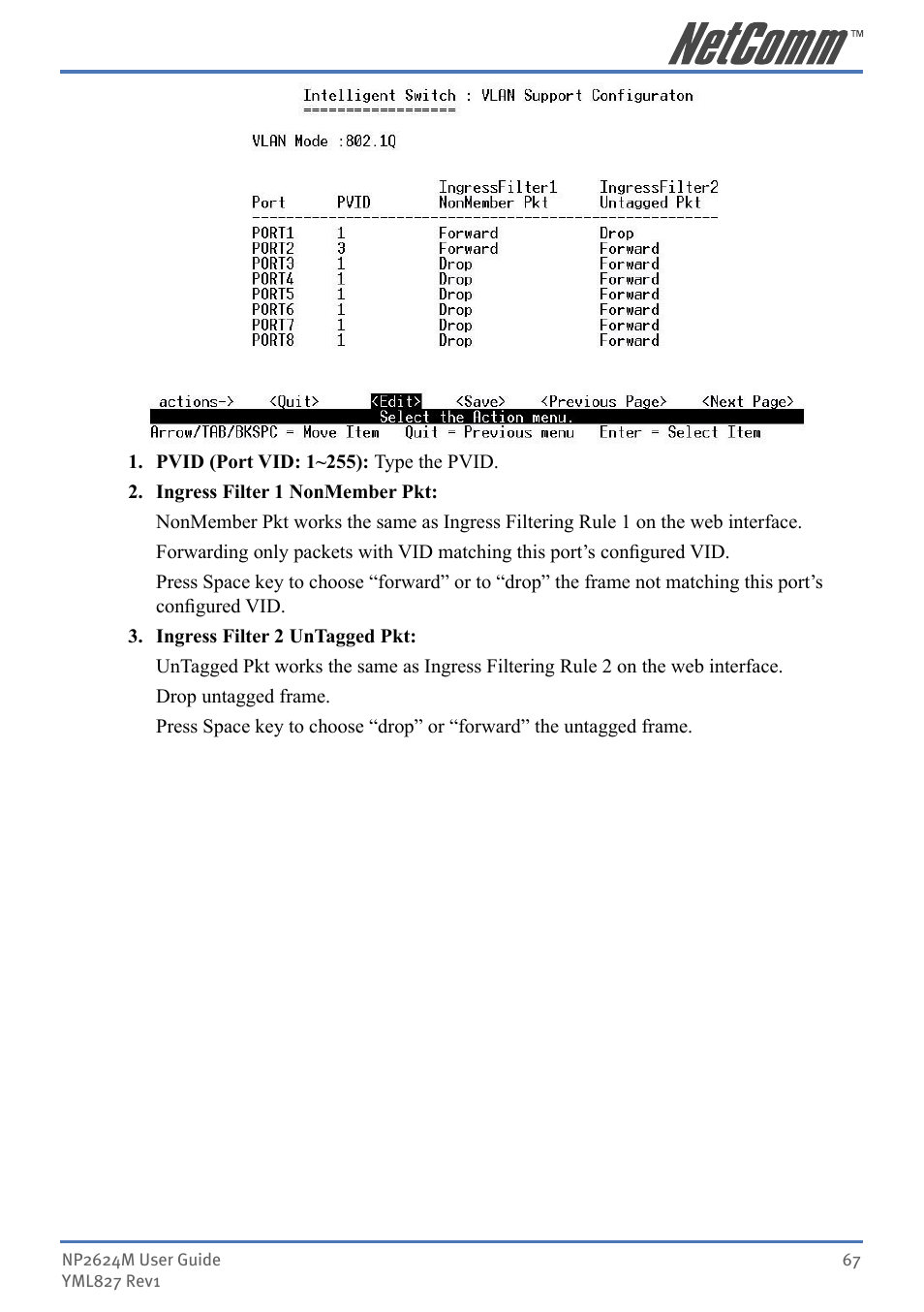 NetComm NP2624M User Manual | Page 67 / 134