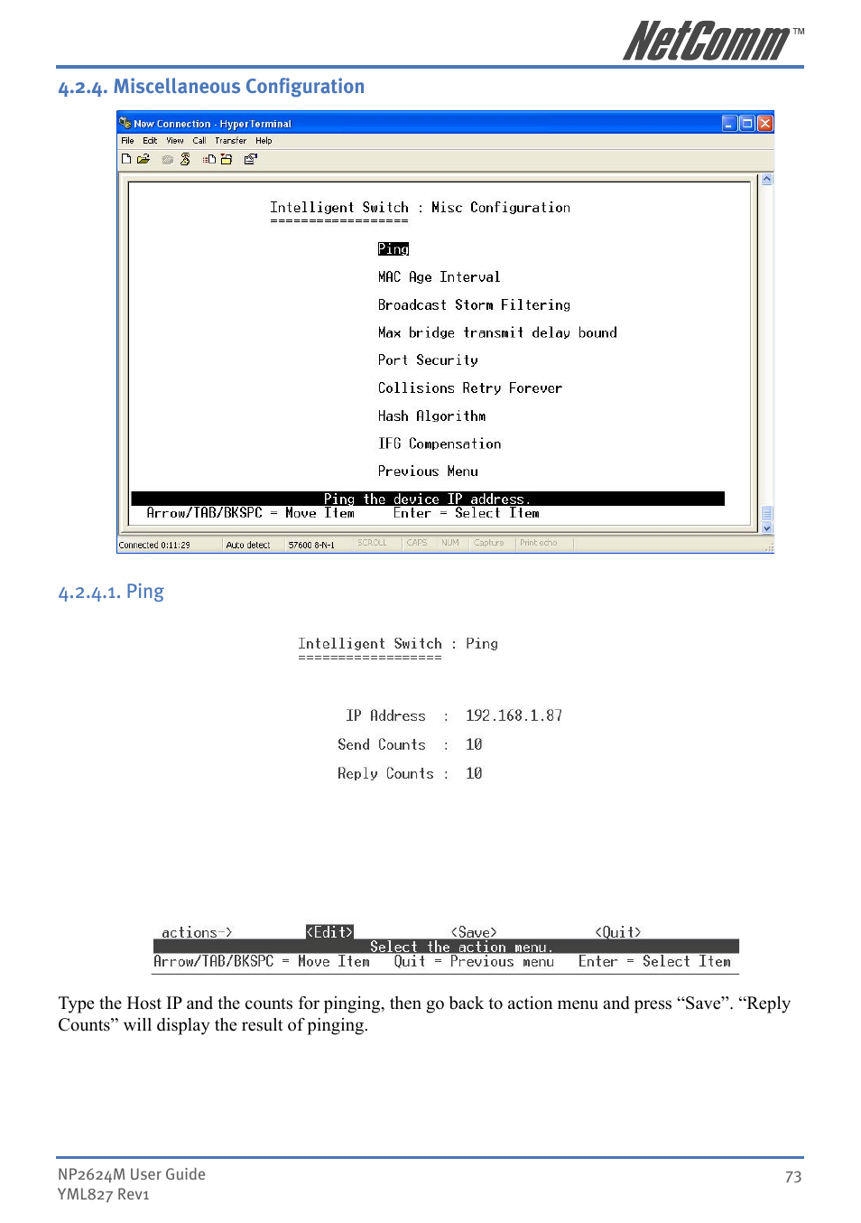 NetComm NP2624M User Manual | Page 73 / 134