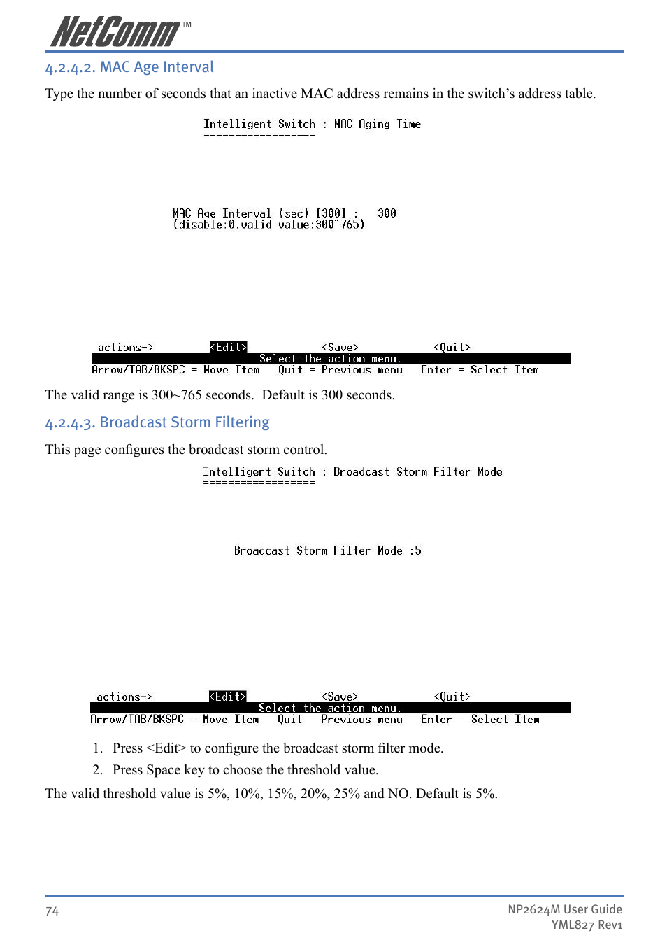 NetComm NP2624M User Manual | Page 74 / 134