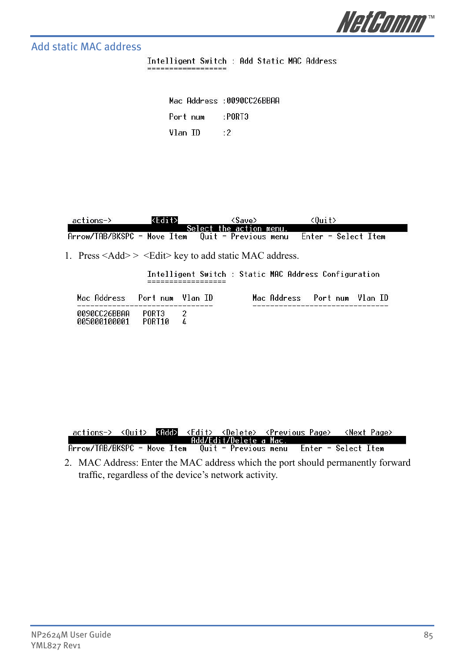 NetComm NP2624M User Manual | Page 85 / 134