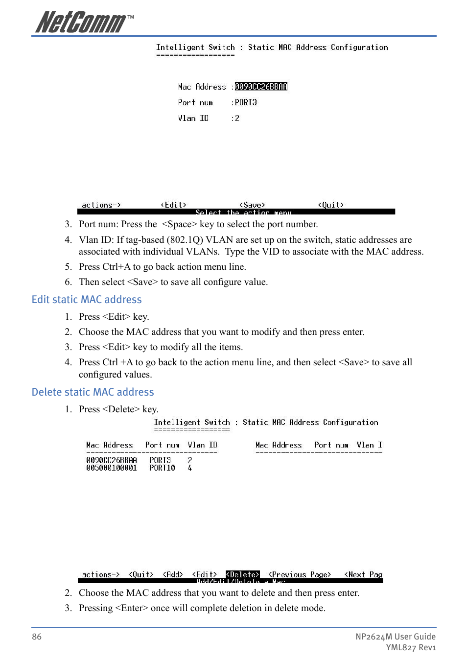 NetComm NP2624M User Manual | Page 86 / 134