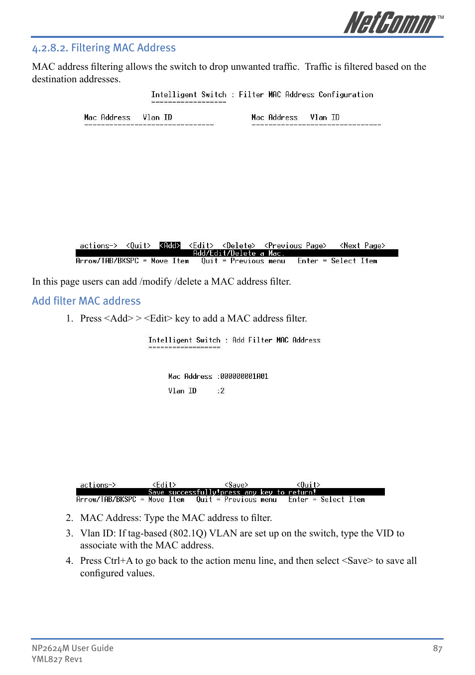 NetComm NP2624M User Manual | Page 87 / 134