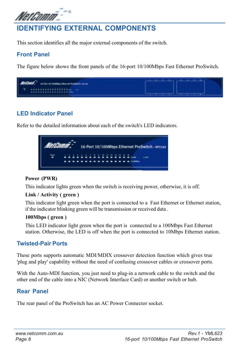 Identifying external components | NetComm NP2160 User Manual | Page 8 / 20